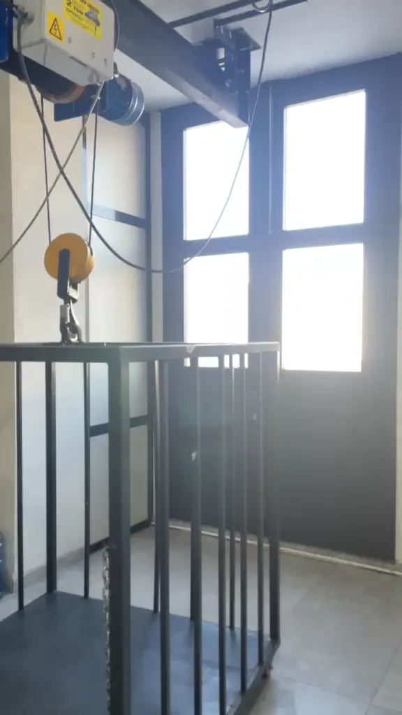 Monoray Elektrikli Caraskal ve Yük Taşıma Kafesi Uygulaması